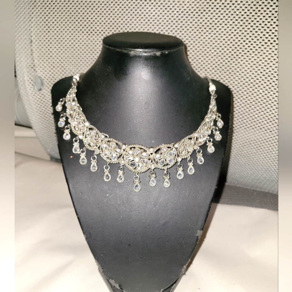 Zari gems Indian necklace